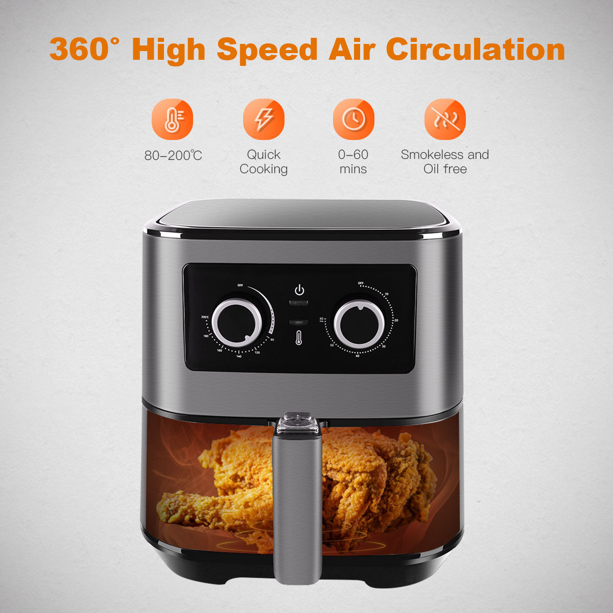 5 5l Air Fryer Family Size Air Fryer Oven Cooker