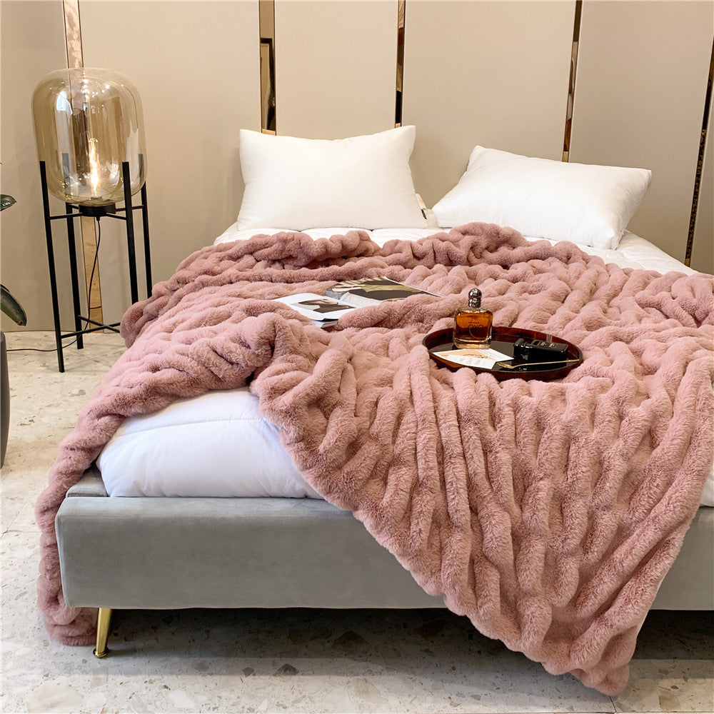 Achat De Plaid Fourrure Rose Poudree A Bas Prix Keemna
