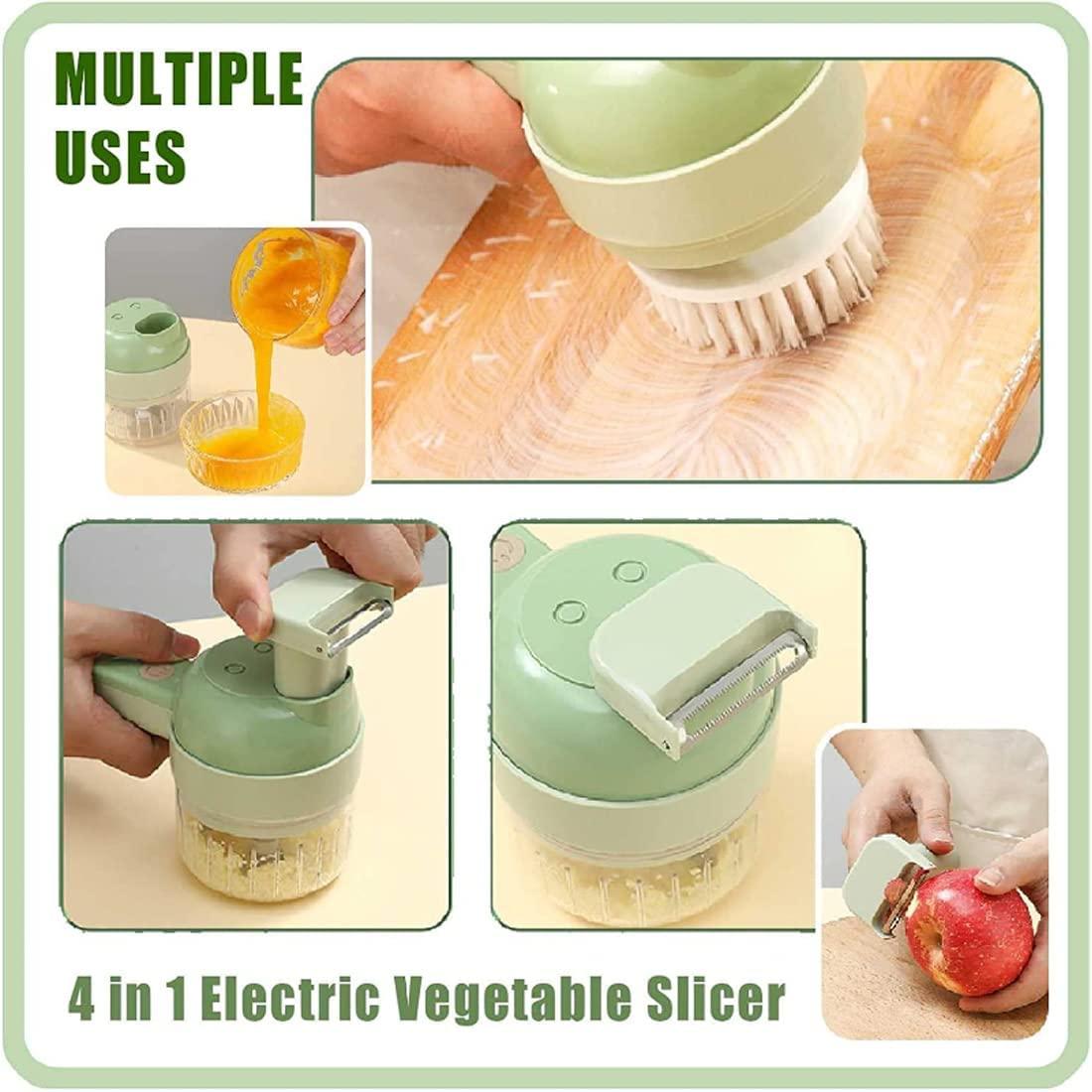 New 4 In 1 Handheld Electric Vegetable Cutter Set Easyclub In