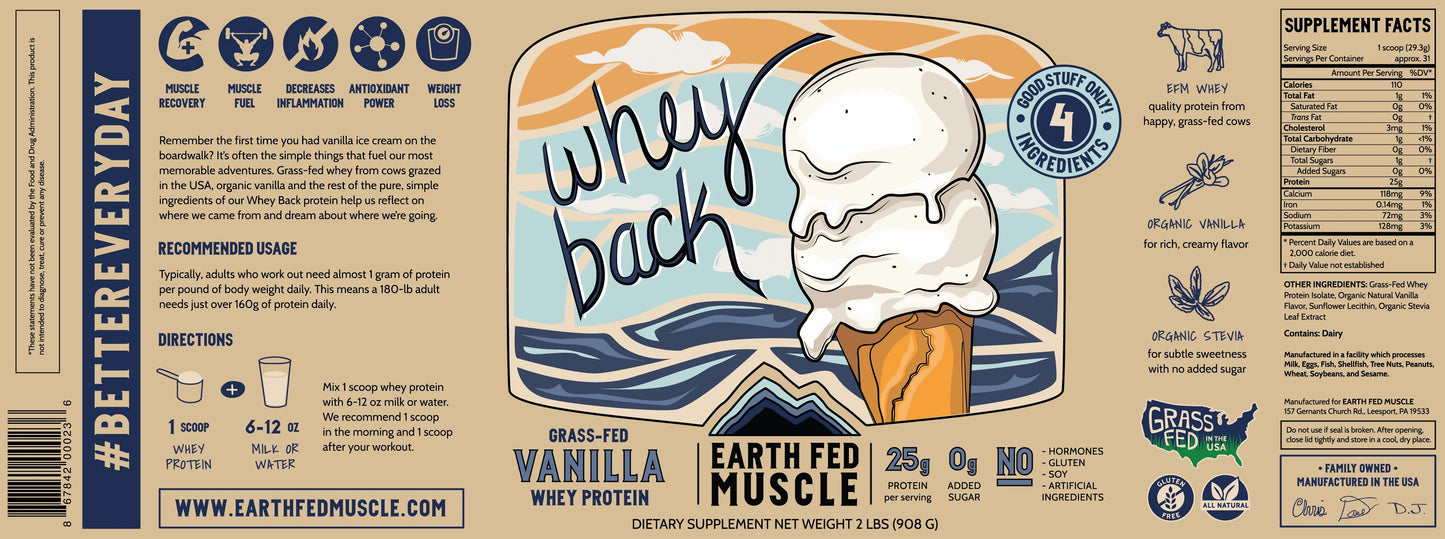 Earth Fed Muscle Grass Fed Whey Protein Flex Nutrition