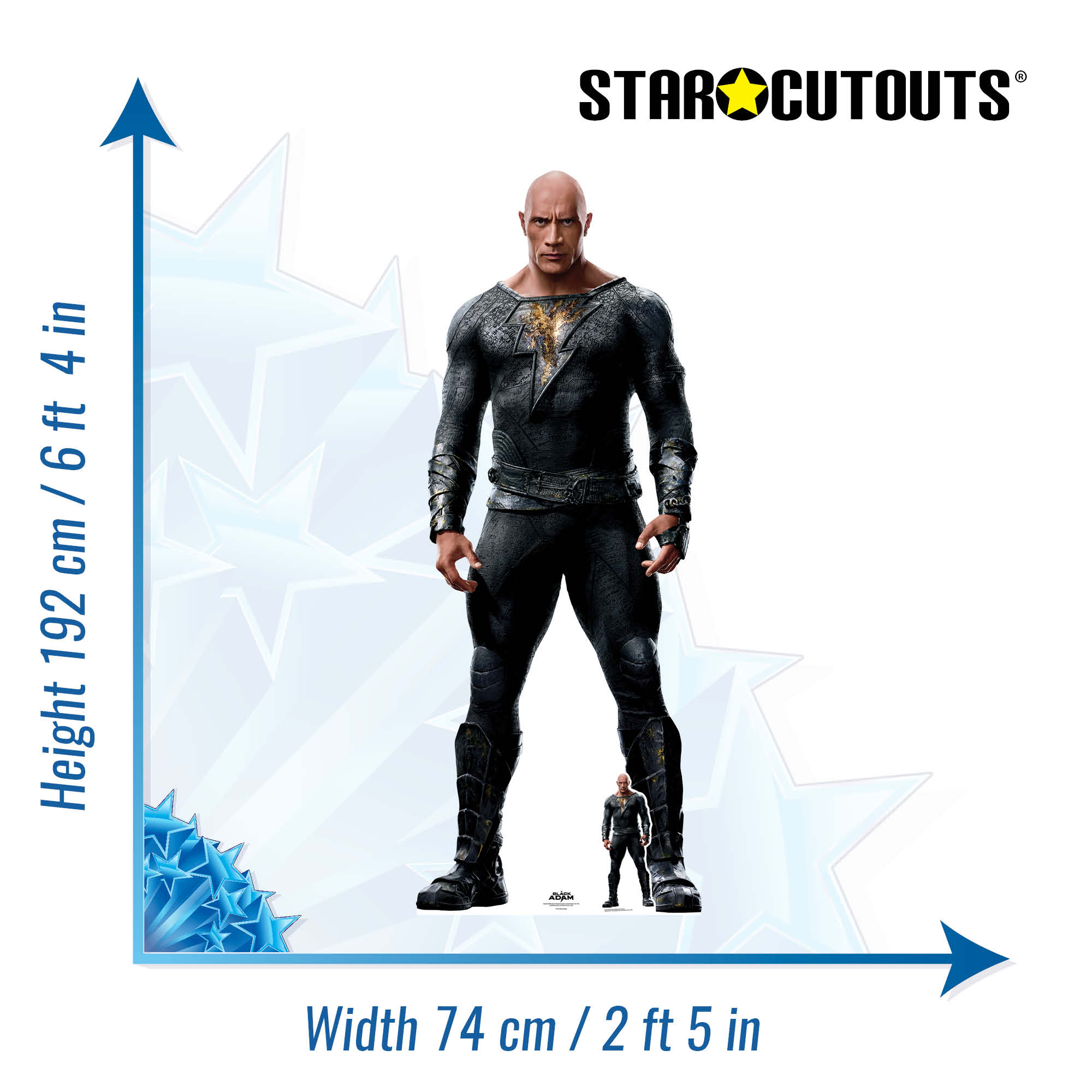 Black Adam Dwayne Johnson Cardboard Cutout 6ft 4inches Tall Mycardboardcutout