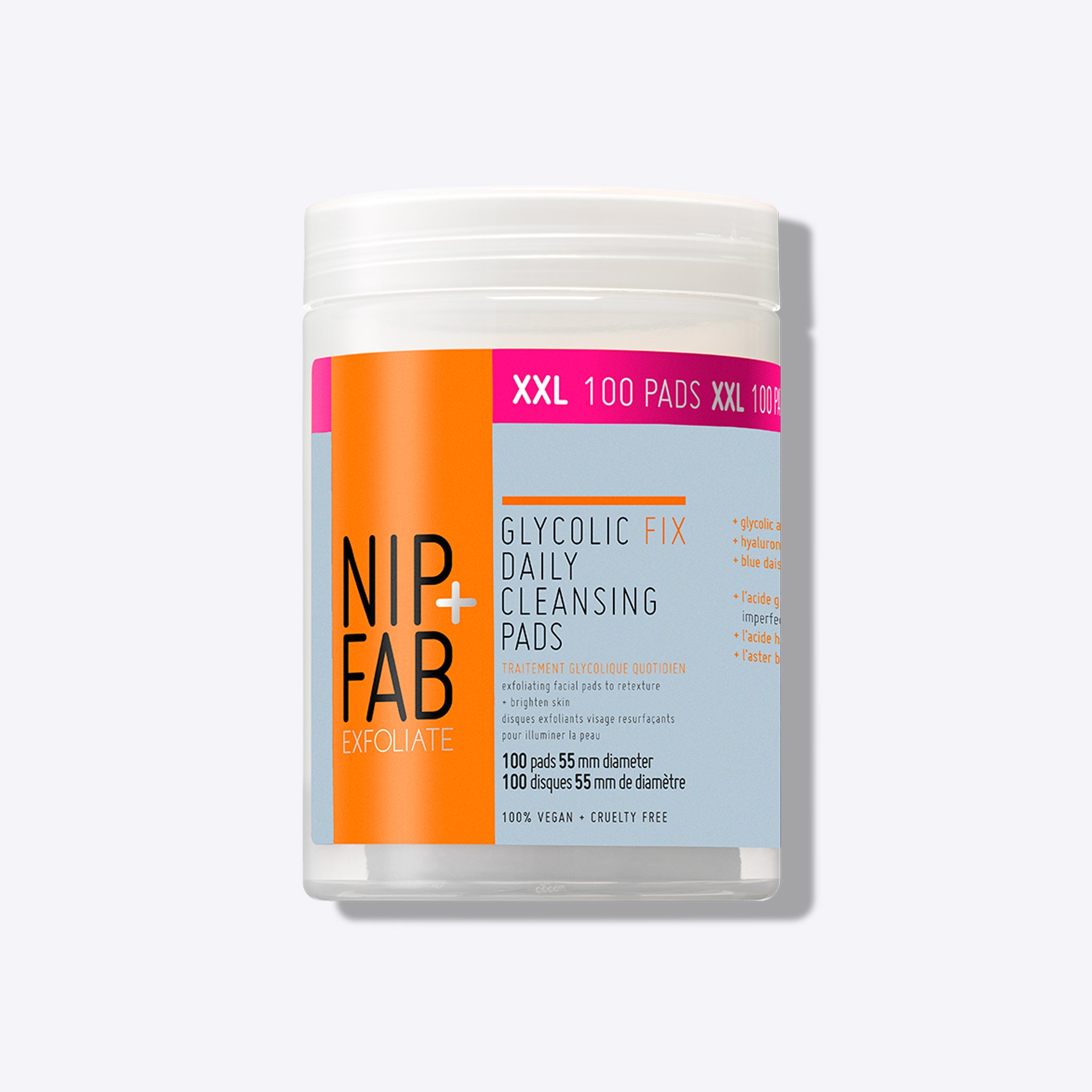 Glycolic Fix Day Cleansing Pads Xxl Nip Fab