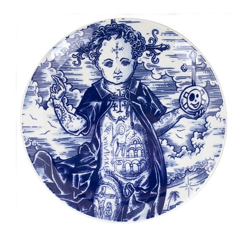 Royal Delft 1653 X Henk Schiffmacher Memento Mori Teller Tattoo Soul Objects