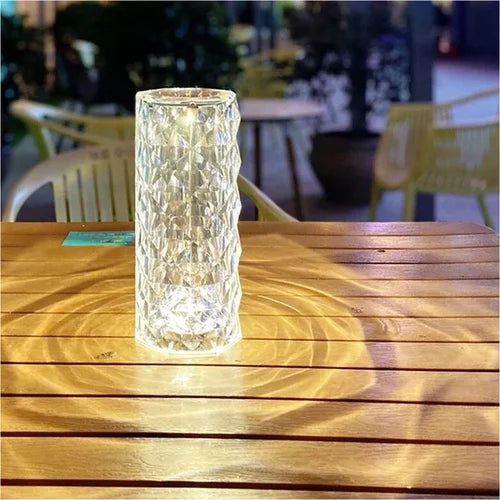 Touching Control Rose Crystal Lamp Present Them