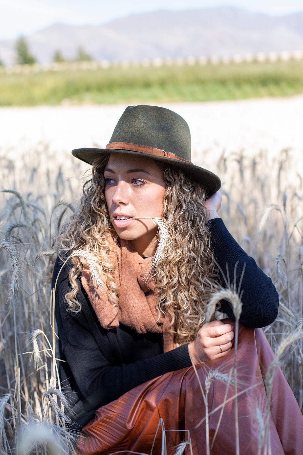 Fedora Hat Khaki Shut The Front Door