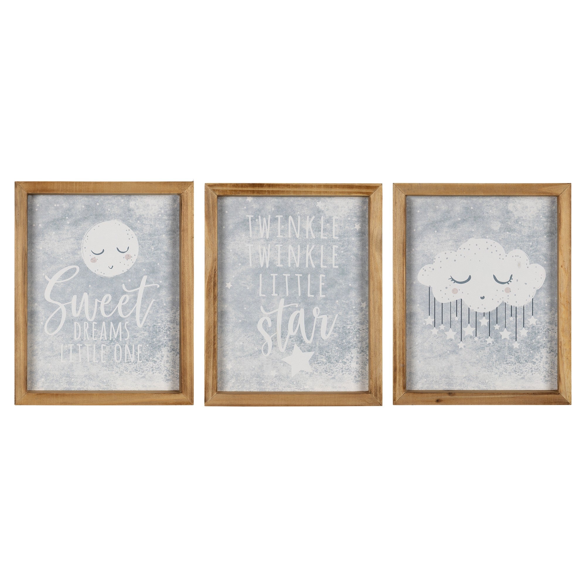 Sweet Dreams Peaceful Wall Art Set Of 3 For Nursery Hanging Above Crib Roselle Home Decor