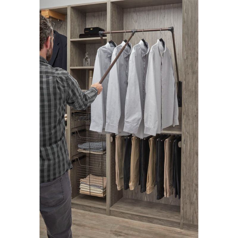 Rev A Shelf Cpdr Series Chrome Pulldown Closet Rod Vevano