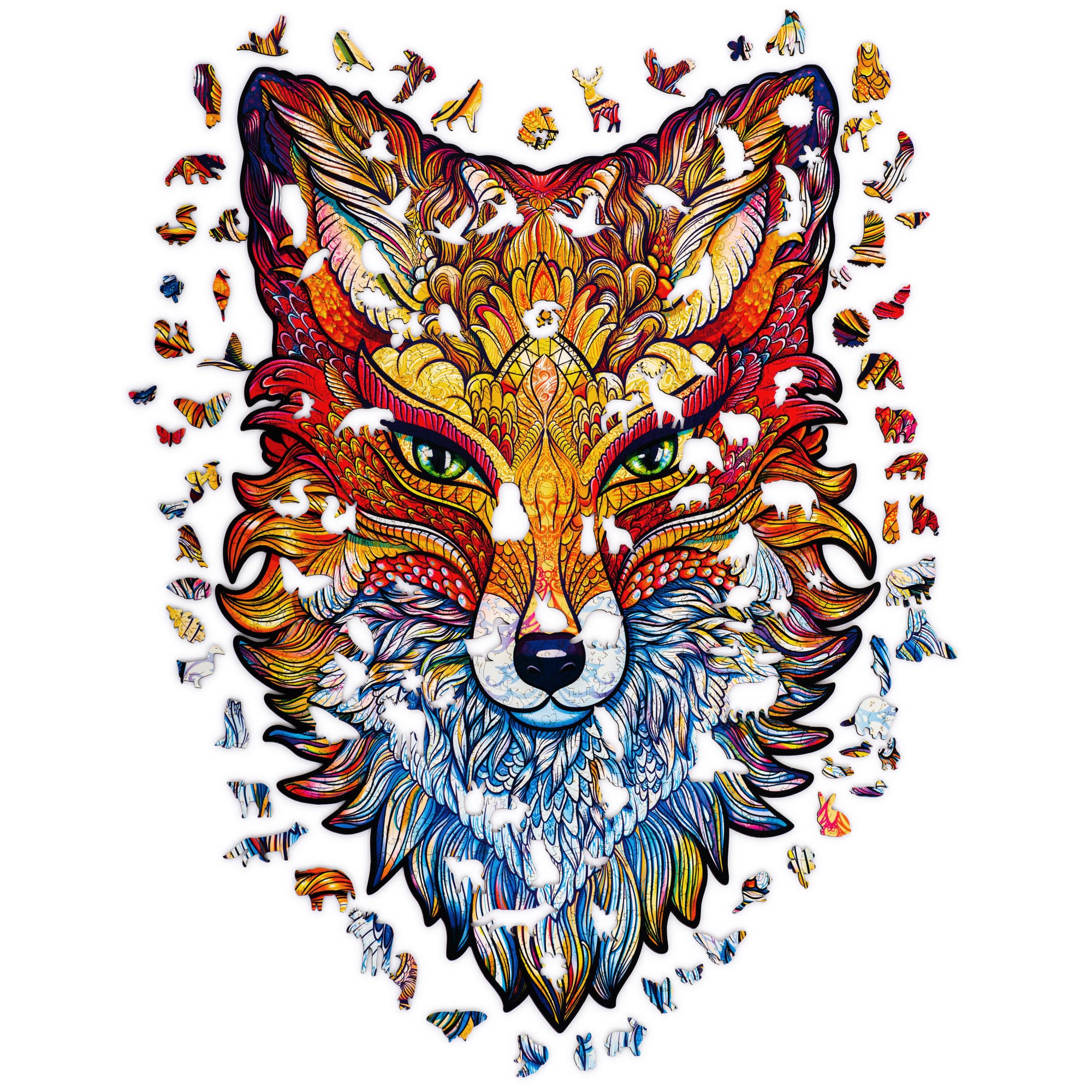 Unidragon Houten Puzzel Dier Vurige Vos Royal Size 41 X 60 Cm Gizzys Com