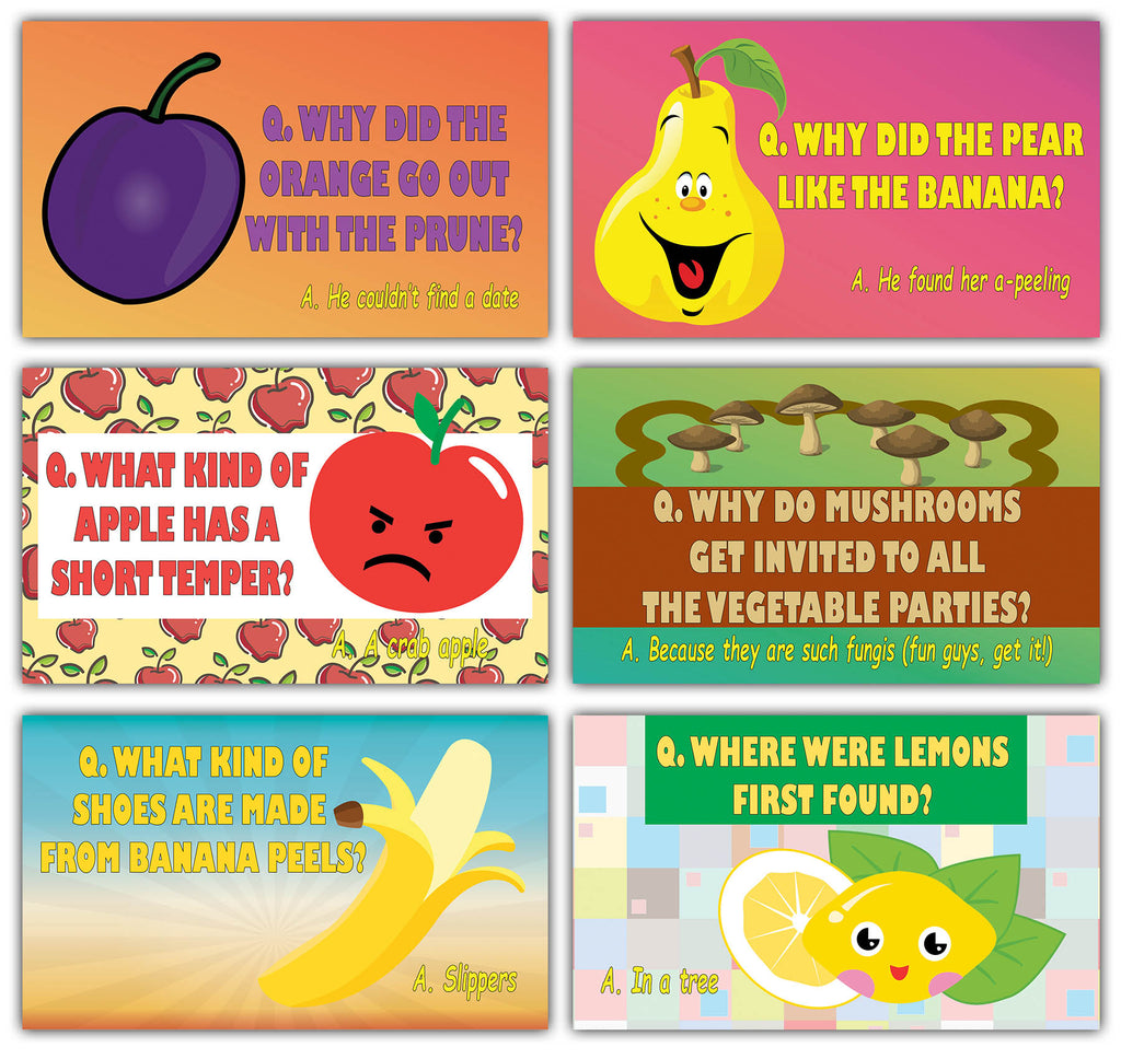 Creanoso Fruit Veggies Lunch Box Jokes Flashcards For Children A L