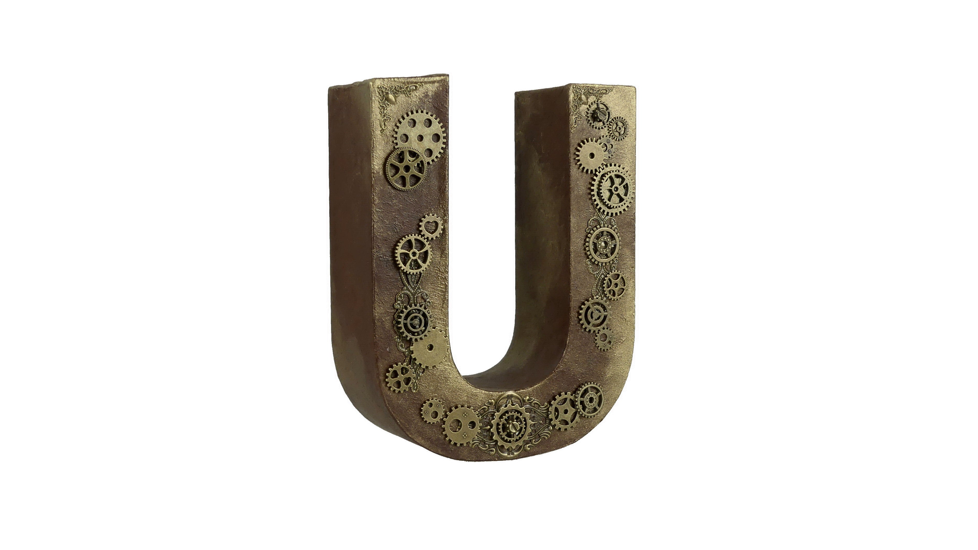 Grosse 3d Buchstaben Im Steampunk Look Pappmache Buchstaben Dekorat Sannyart