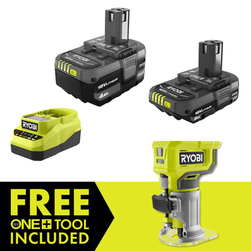 Picture of 18V ONE+ LITHIUM STARTER KIT WITH FREE 18V ONE+ COMPACT ROUTER