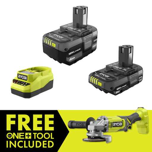 Picture of 18V ONE+ LITHIUM STARTER KIT WITH FREE 18V ONE+ 4-1/2" ANGLE GRINDER