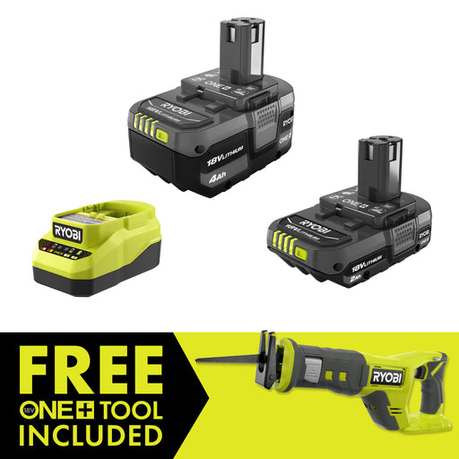 Picture of 18V ONE+ LITHIUM STARTER KIT WITH FREE 18V ONE+ RECIPROCATING SAW