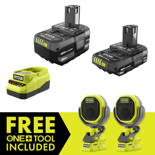 Picture of 18V ONE+ LITHIUM STARTER KIT WITH FREE 18V ONE+ VERSE™ CLAMP SPEAKER (2-PACK)