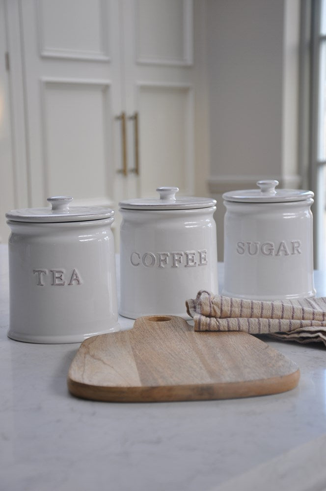Ceramic Tea Coffee Sugar Jars Grove Home