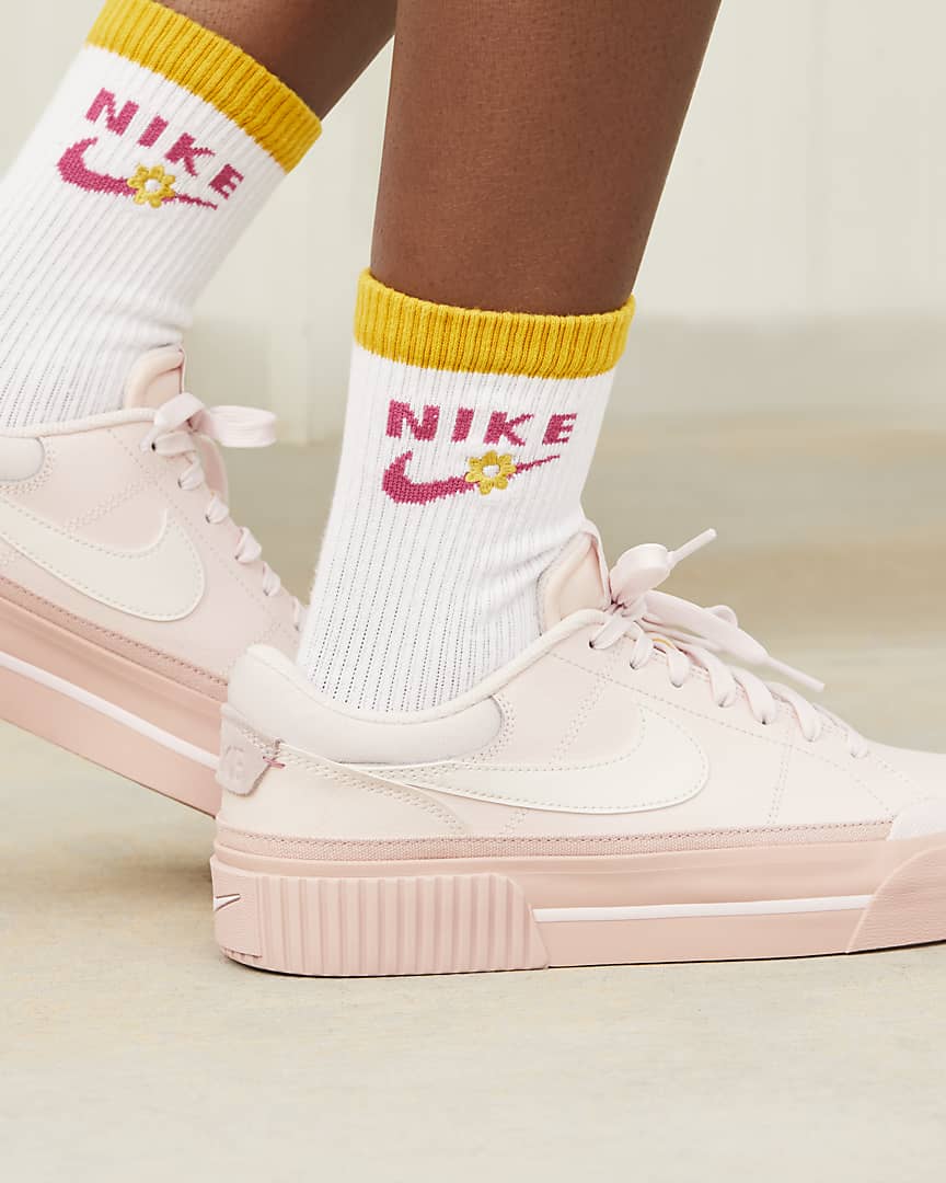 Po Usa Nike Court Legacy Lift Light Soft Pink Women Aisneakers