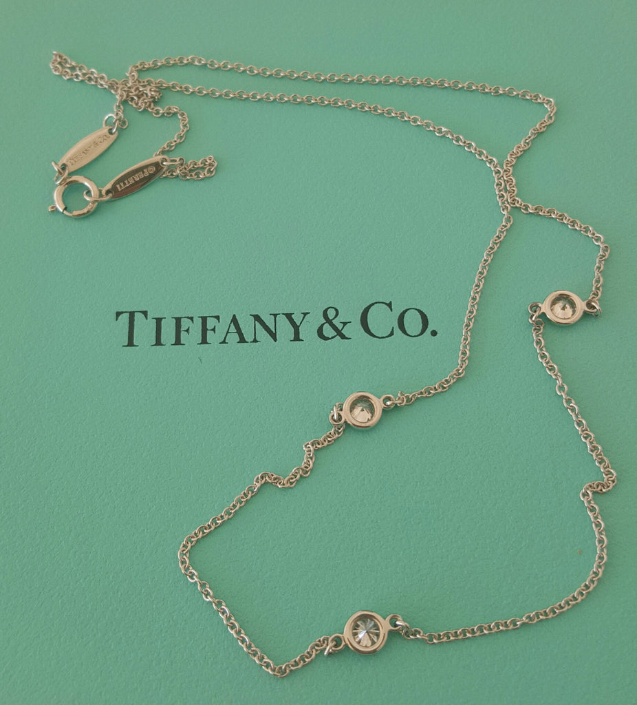 Tiffany Co 0 30tcw Elsa Peretti Diamond By The Yard Necklace In Pla Catherine Trenton Jewellery