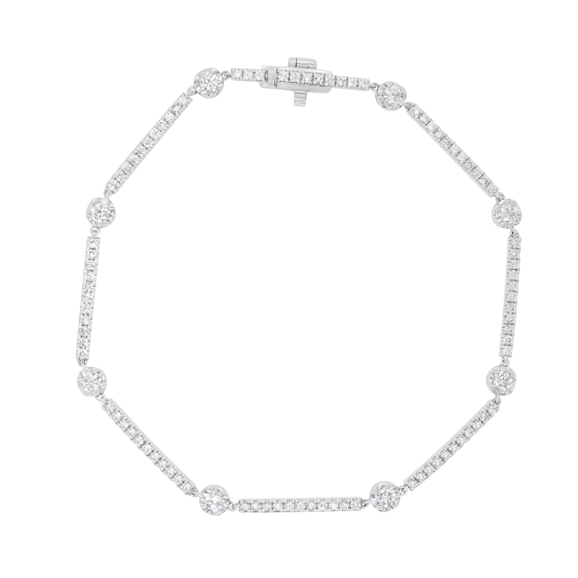 Diamond Structured Tennis Bracelet Nuha Jewelers