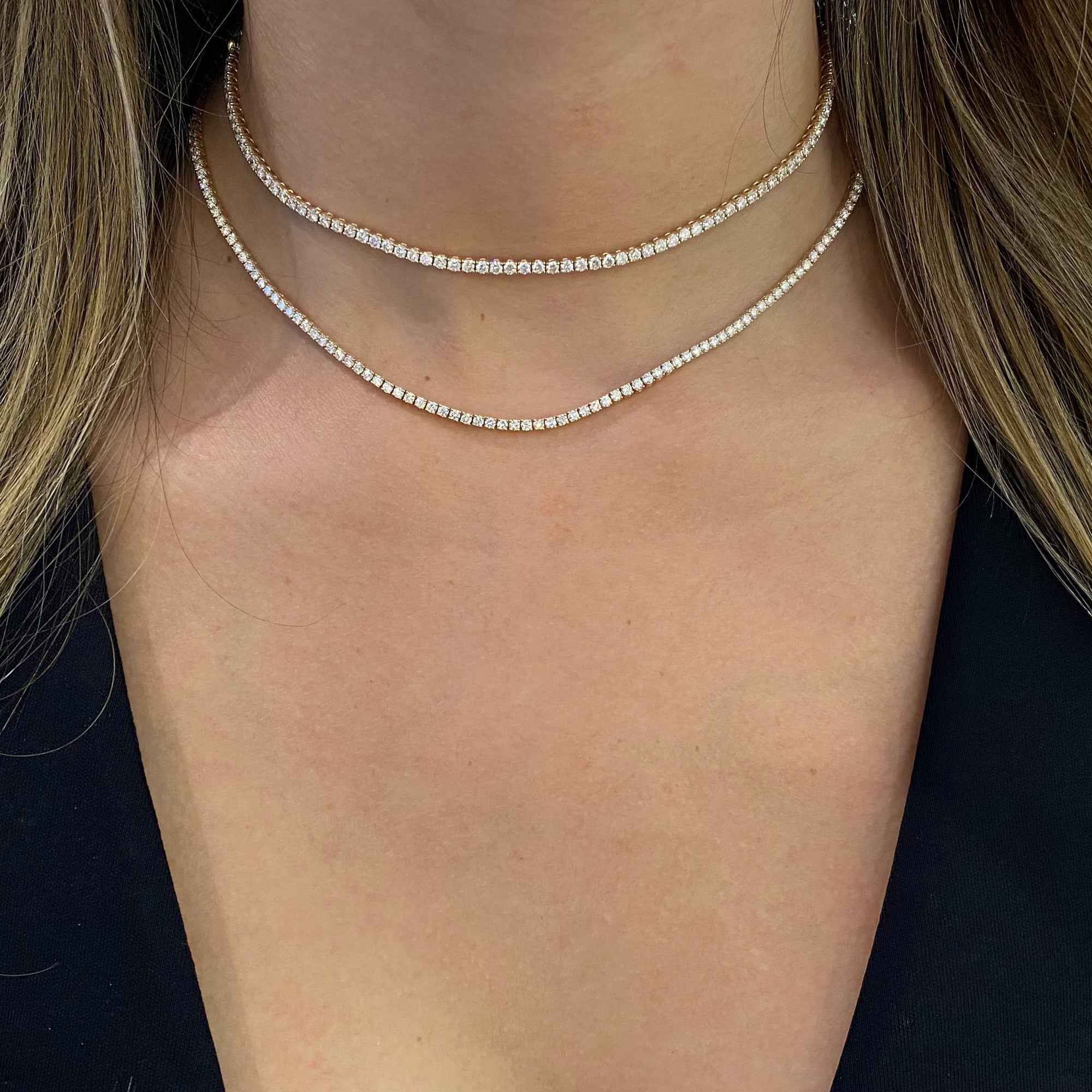 3 41 Ct Diamond Tennis Necklace Nuha Jewelers