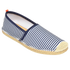 NAVY/WHITE MICROSTRIPE - MENS BEACHCOMBER ESPADRILLE