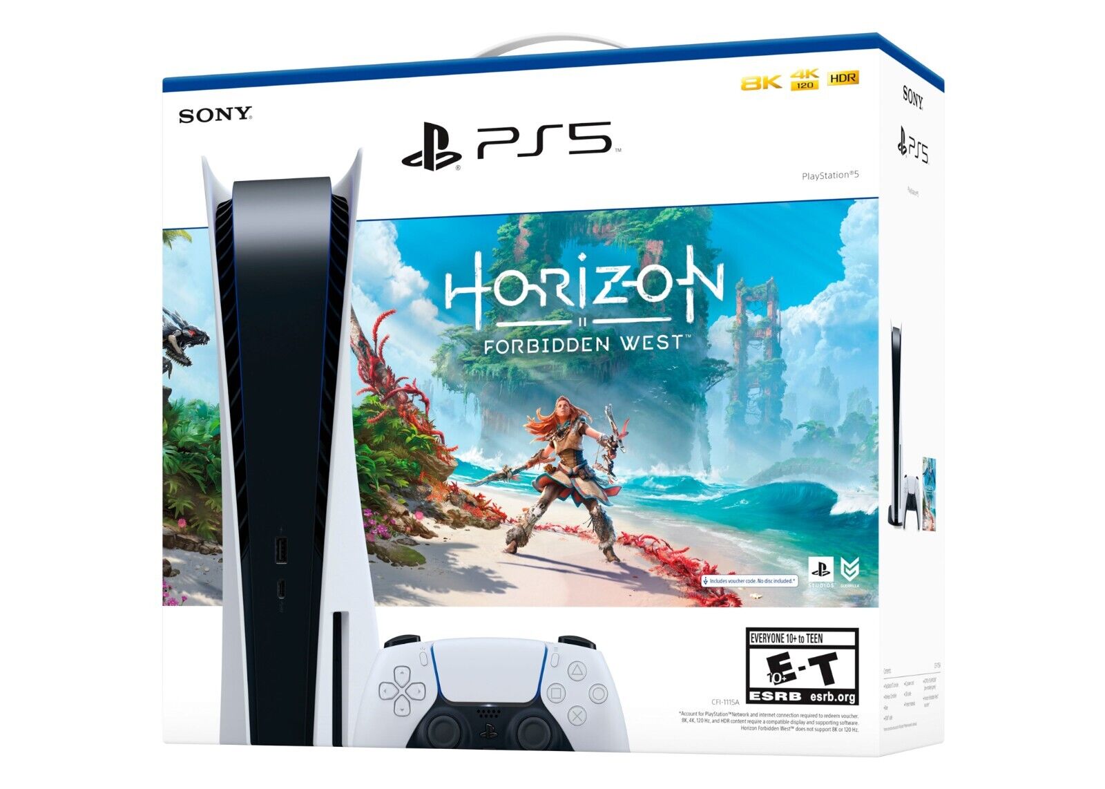 New Sony Playstation 5 Disc Console Horizon Forbidden West Bundle Blue Kalamerino