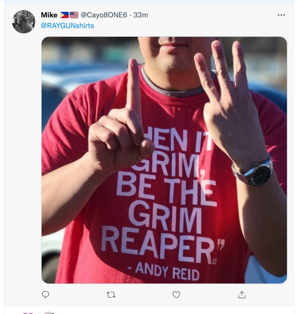 Andy Reid Grim Reaper Red T Shirt Raygun