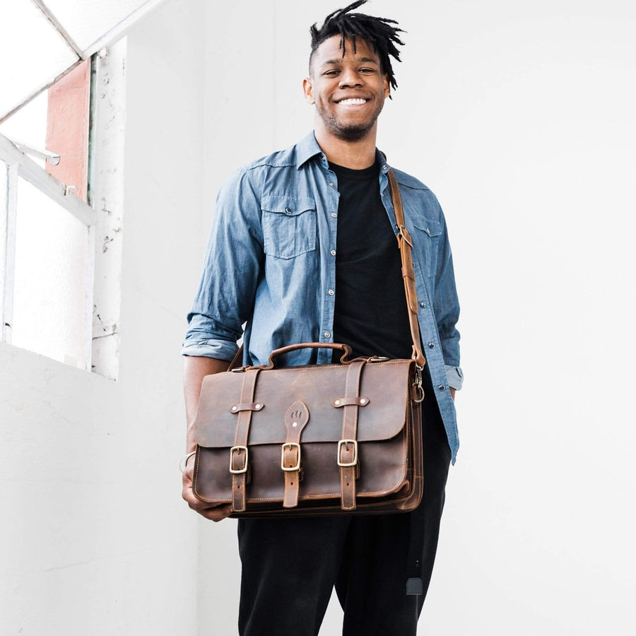 leather messenger bag