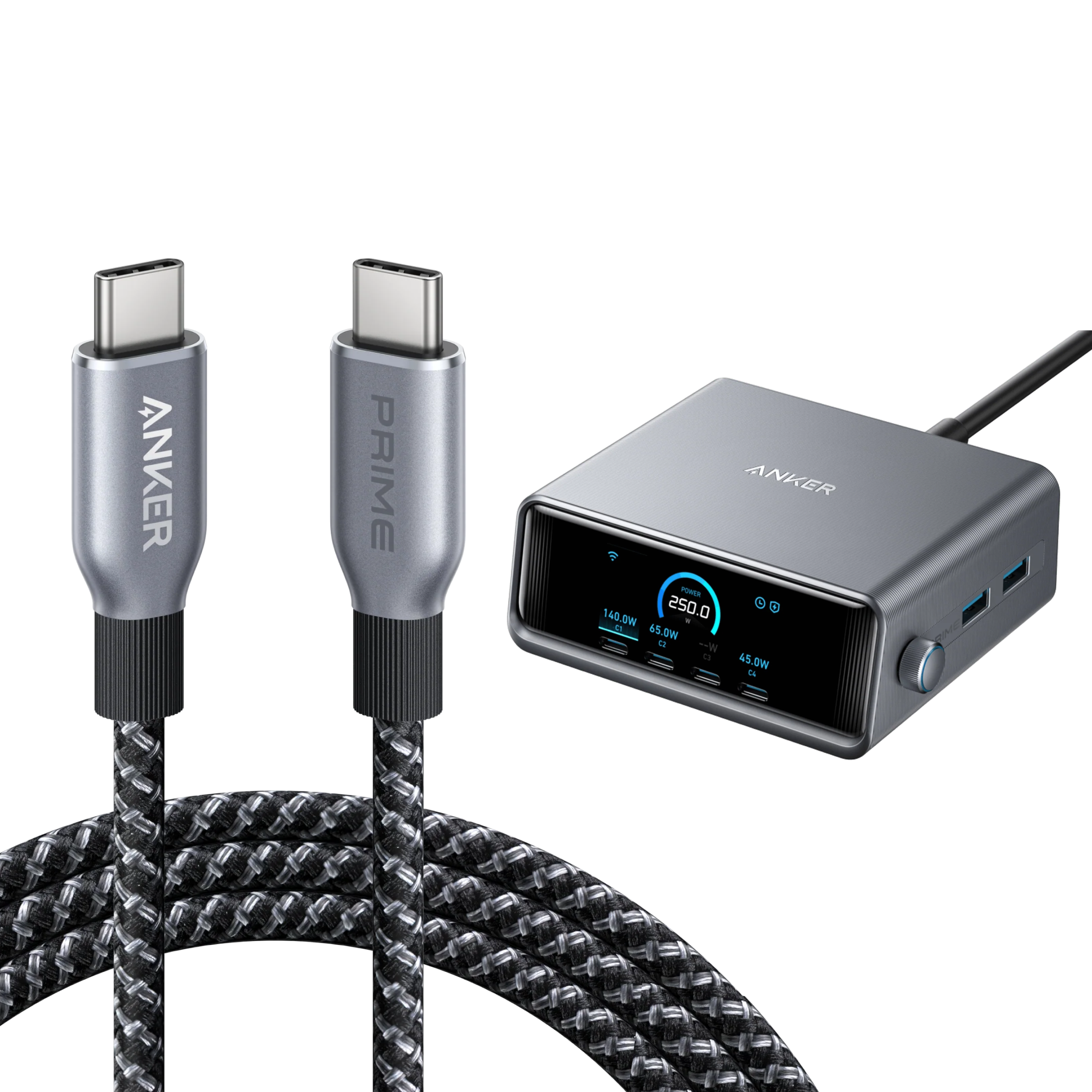 Chargeur Prime (250 W) + Câble USB-C (240 W)