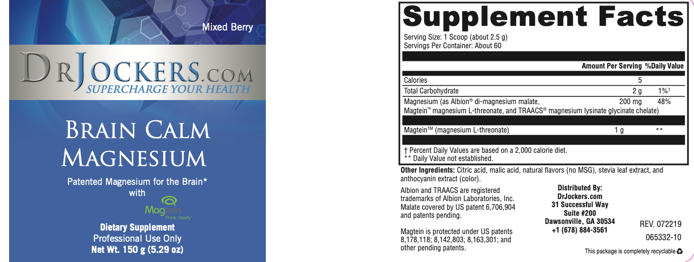 Brain Calm Magnesium Dr Jockers Store