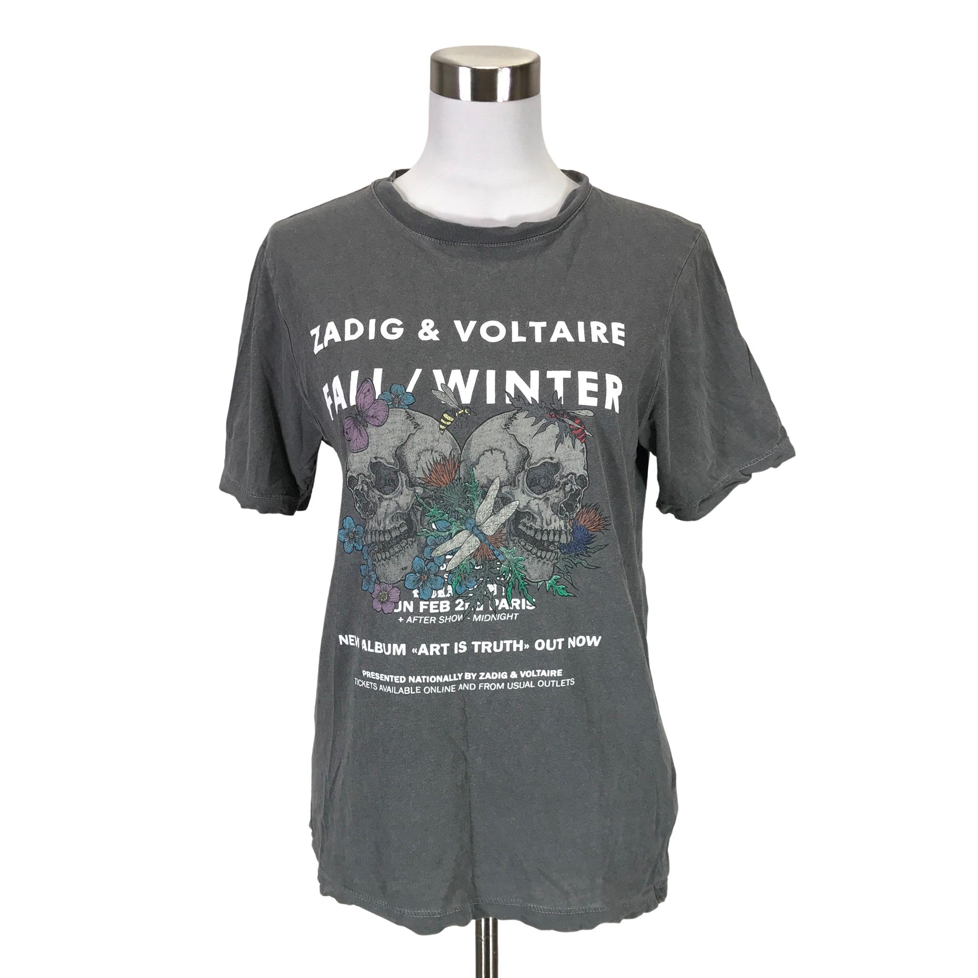 Women S Zadig Voltaire T Shirt Size 38 Grey Emmy