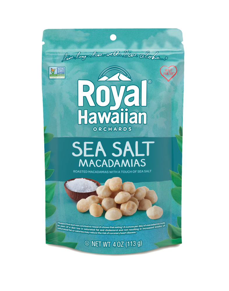 Sea Salt Macadamia Nuts Perfectly Roasted With A Dash Of Sea Salt Royal Hawaiian Orchards