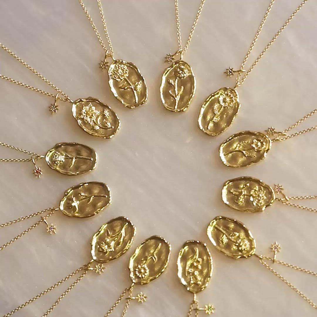 Personalized Birth Flower Necklaces Local Eclectic Local Eclectic