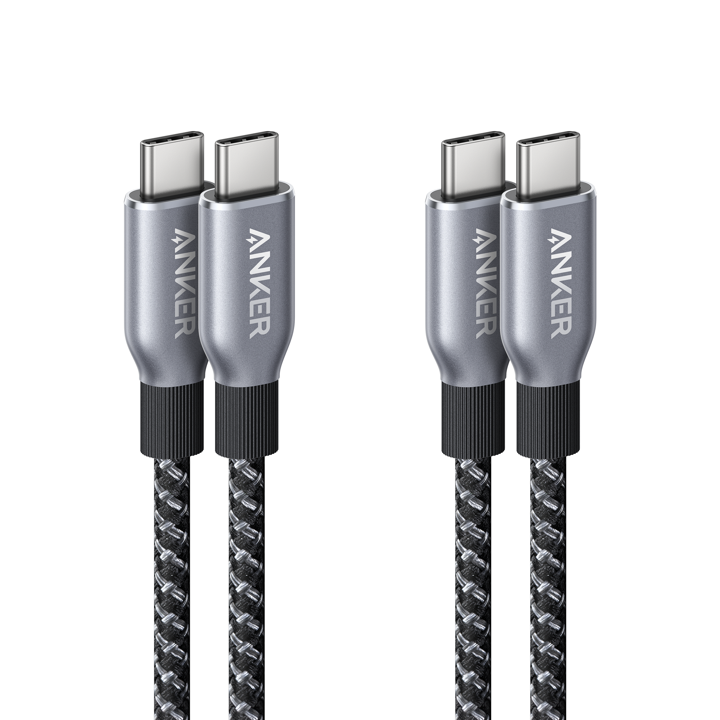 Anker Prime USB-C to USB-C Cable (240W, Upcycled-Braided, 2-Pack)