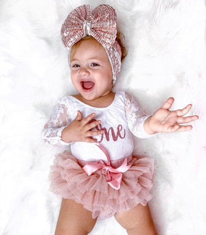 Baby Girl First Birthday Outfits Ruffles Bowties Bowtique