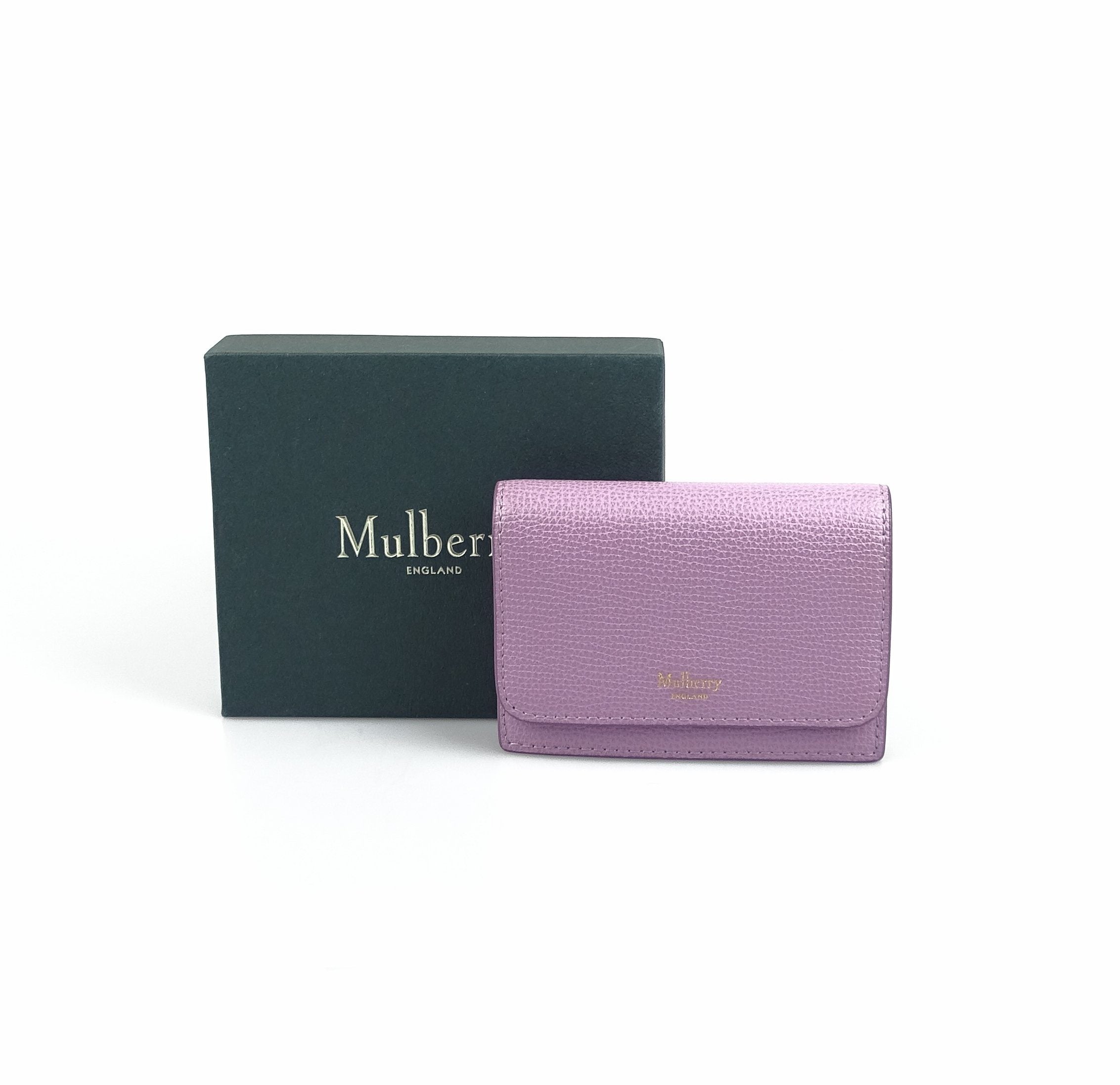 Mulberry Continental Card Holder Cross Grain Lilac Designer Exchange Ltd