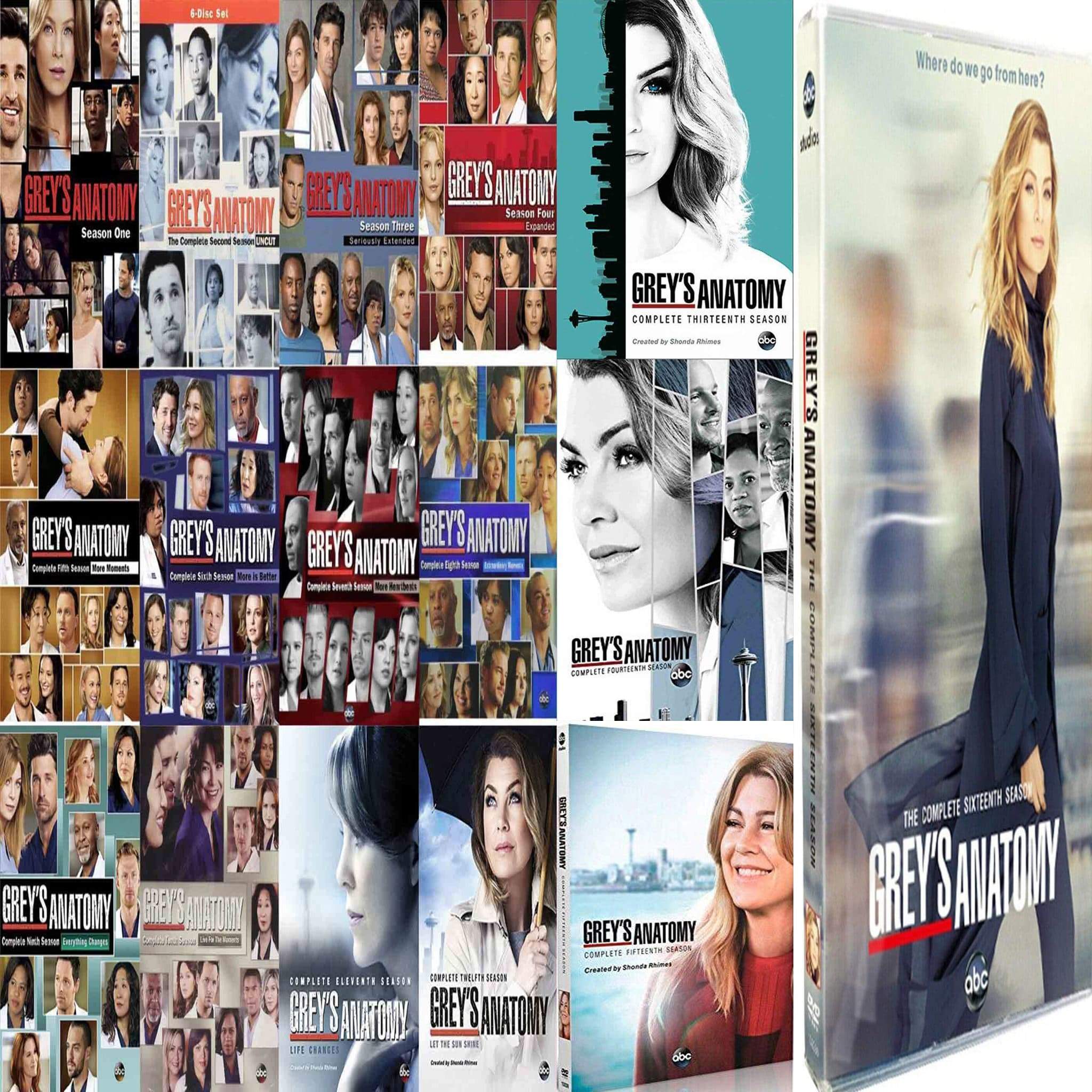 Grey S Anatomy Tv Series Seasons 1 16 Dvd Set Blaze Dvds