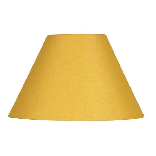 Lamp Shade Cotton Coolies Mustard Rolled Edge Hard Lining S501 5 Ms