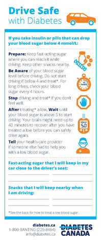 Drive Safe With Diabetes Shop Diabetes Canada