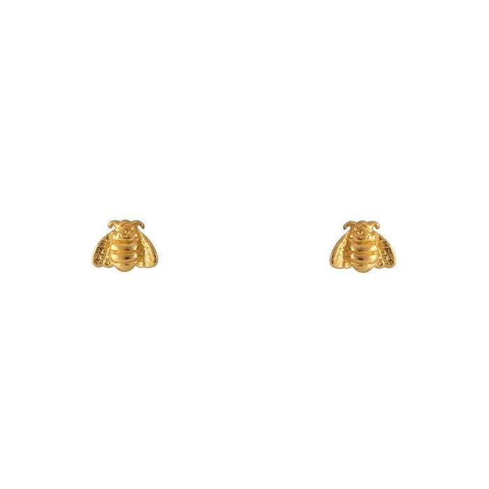 Midsummer Star Tiny Gold Bee Earrings Homing Instincts