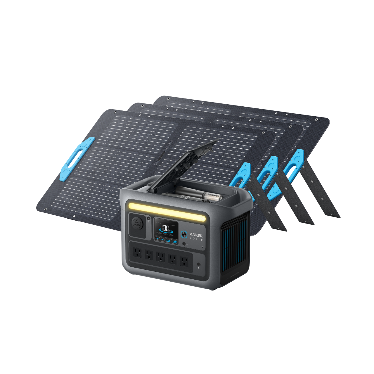 Anker SOLIX C800 Plus Solar Generator + 3× 100W Solar Panel