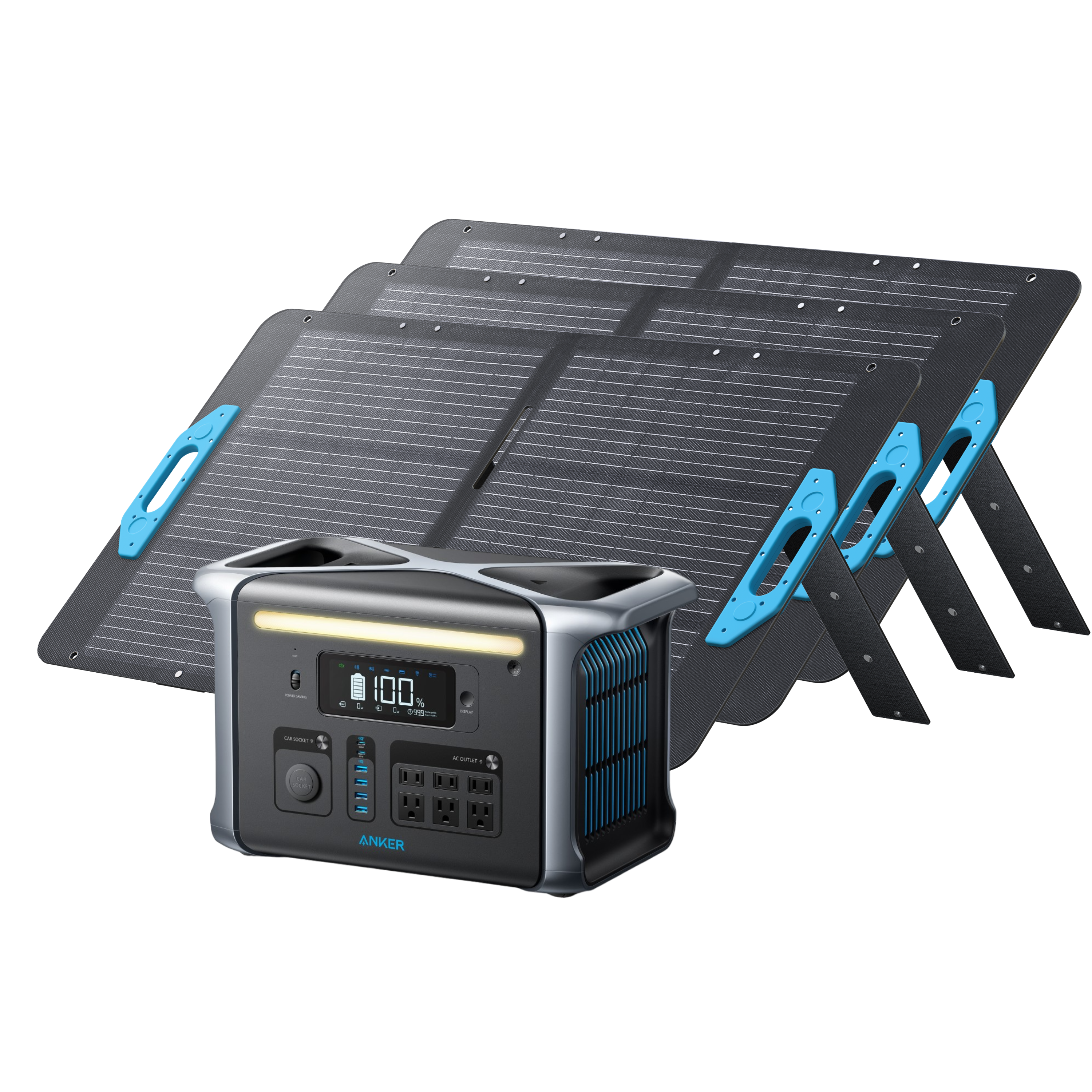 Anker SOLIX F1200 Solar Generator + 3× 100W Solar Panels