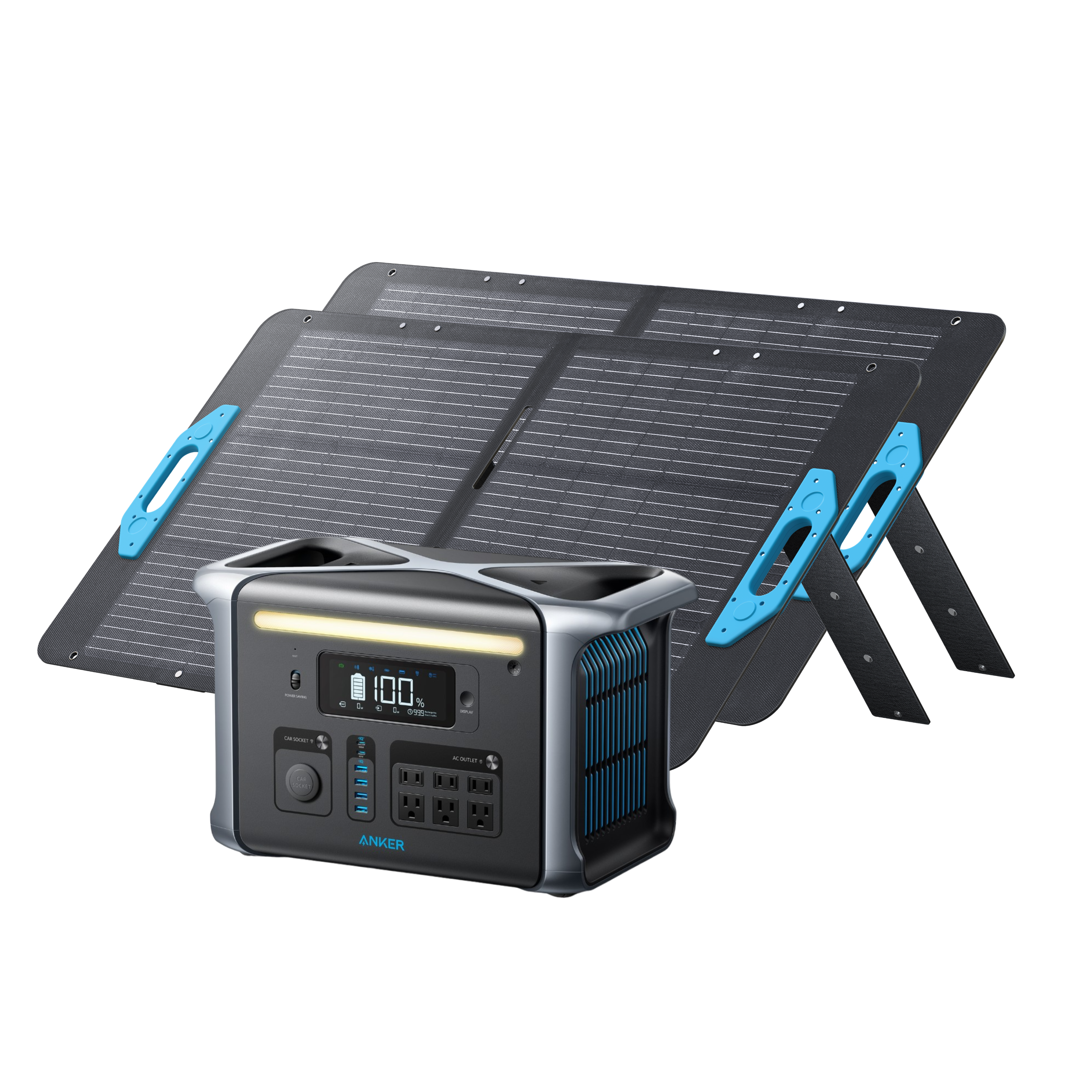 Anker SOLIX F1200 Solar Generator + 2× 100W Solar Panels