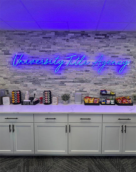 Company Neon Sign for Coffee Corner