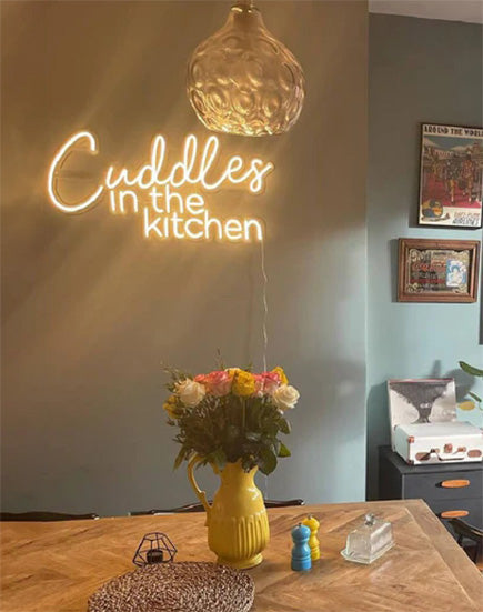 Cuddles In The kitchen Neon Sign