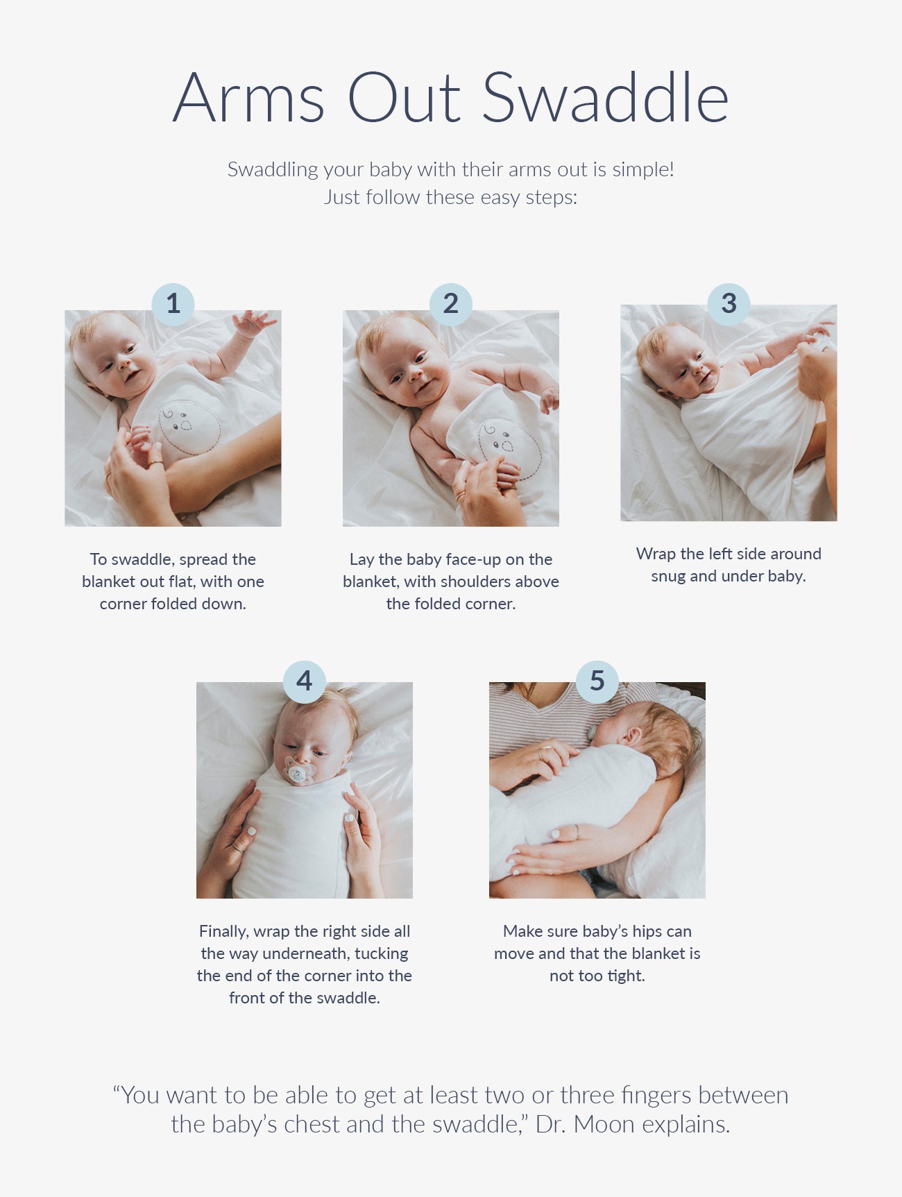 How To Swaddle With Arms Out Step By Step Guide With Pictures Nested Bean