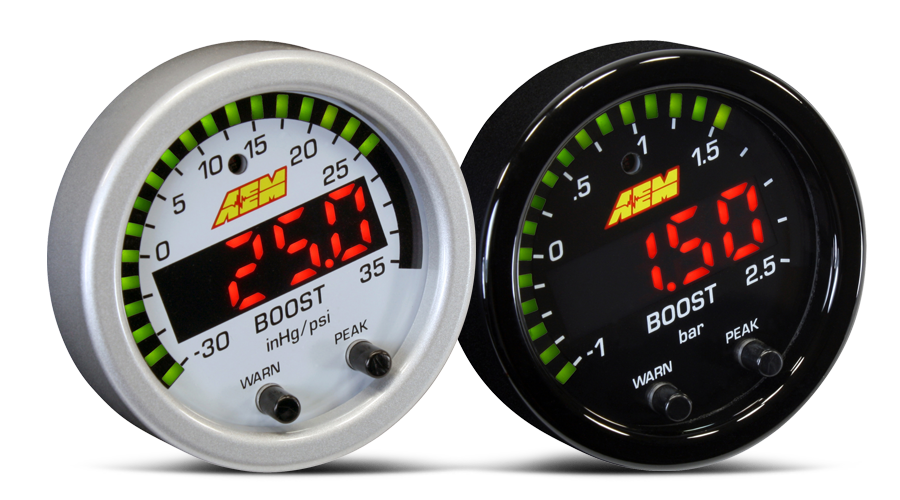 Aem Gauges X Series 35psi 2 5bar Boost Pressure Display Gauge 30 0306 Maperformance