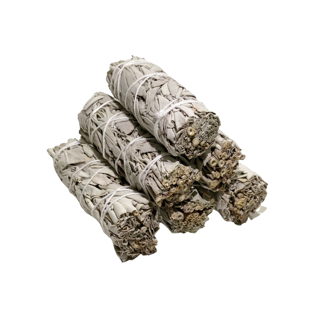 Mini White Sage Smudge Sticks Candlestock