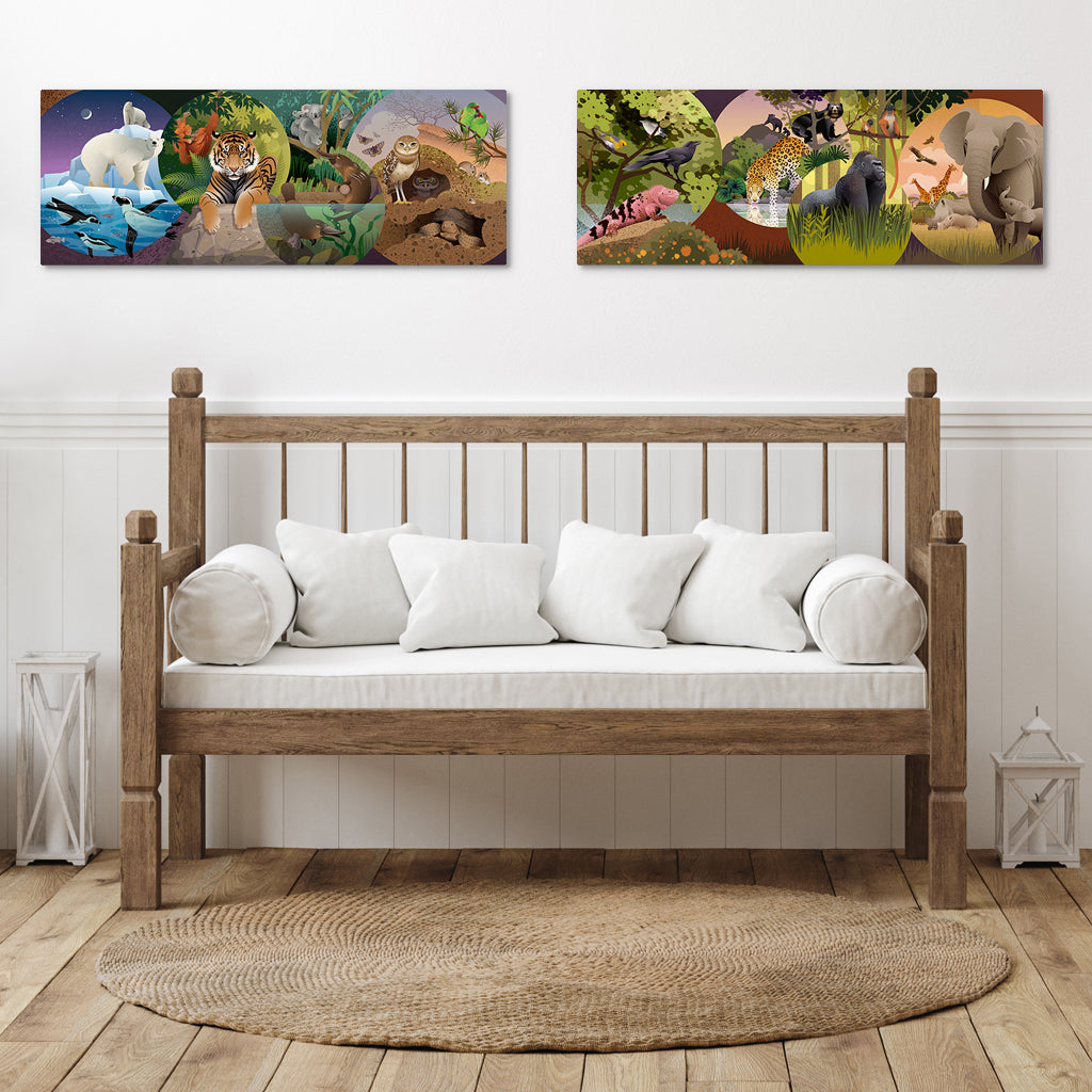 San Diego Zoo Mural Art Canvas Print Left Panel Shopzoo