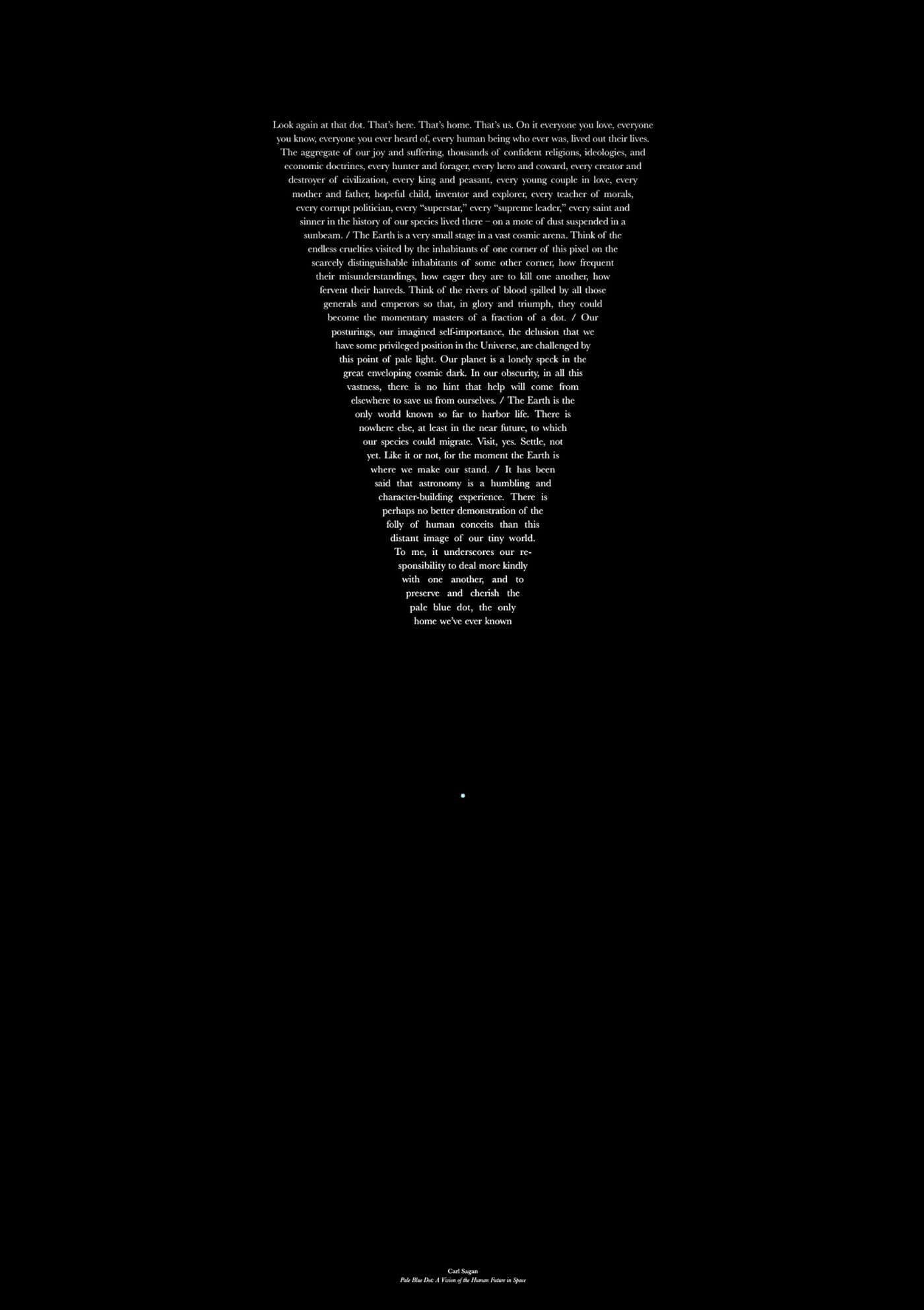 Carl Sagan Quote Pale Blue Dot A Vision Of The Human Future In Space Poster Art Prints By Kaiden Thompson Buy Posters Frames Canvas Digital Art Prints
