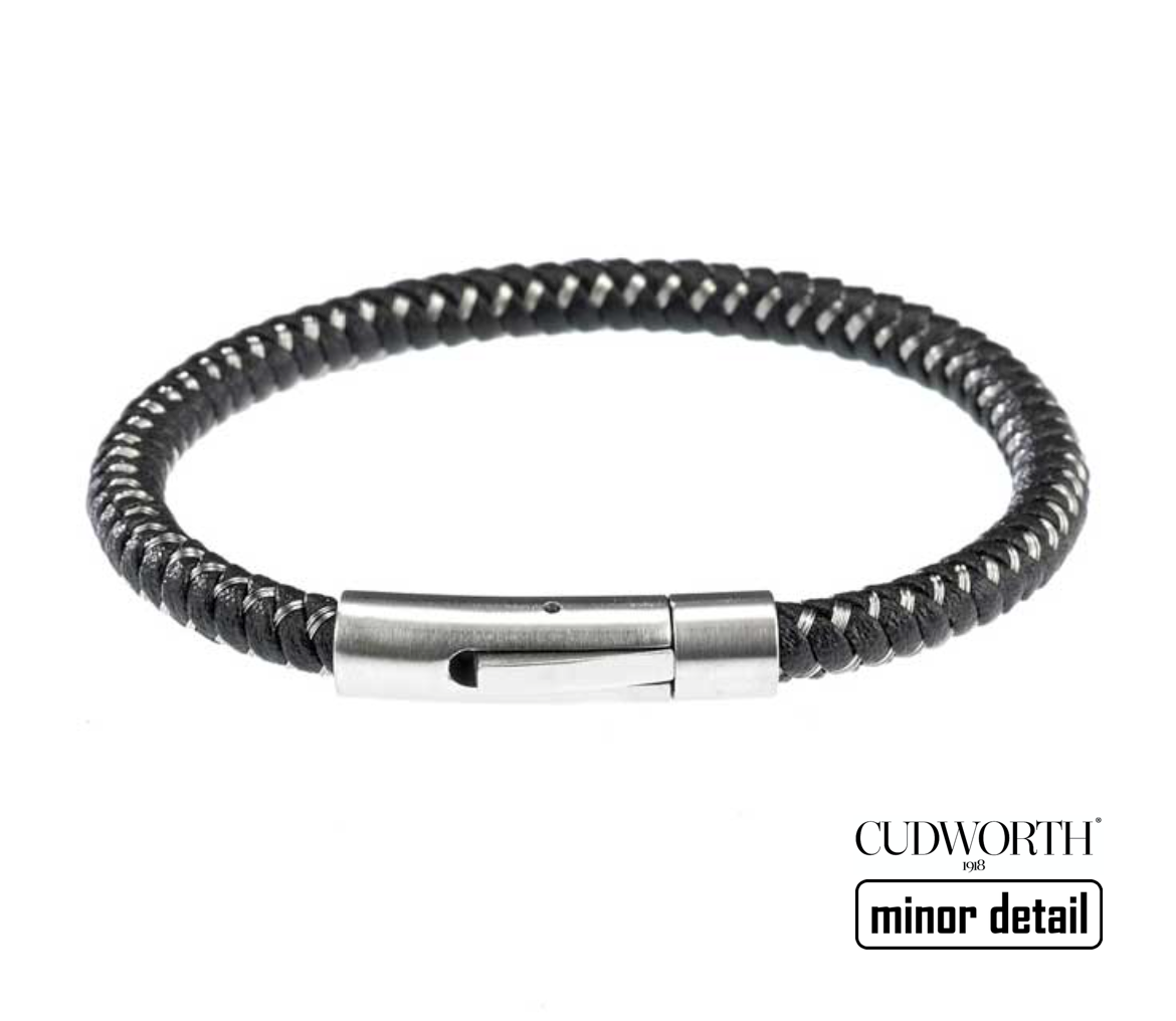 Mens Bracelets Stacked Leather Gold Minor Detail Jewellery Australia